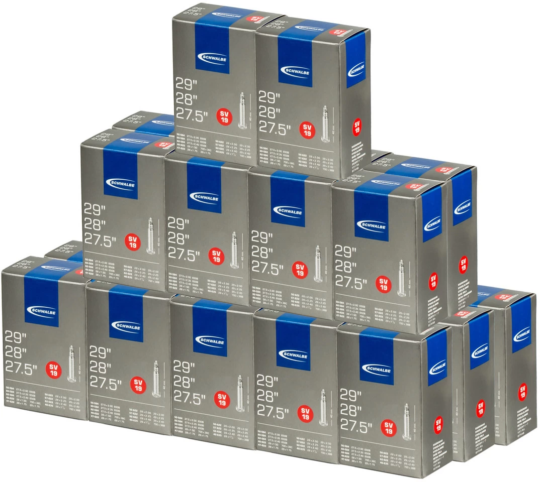 Schwalbe Chambre à Air 19 Pour 27,5" / 28" /29" - 25 Pièces 3 Schwalbe Chambre à Air 19 Pour 27,5" / 28" /29" - 25 Pièces