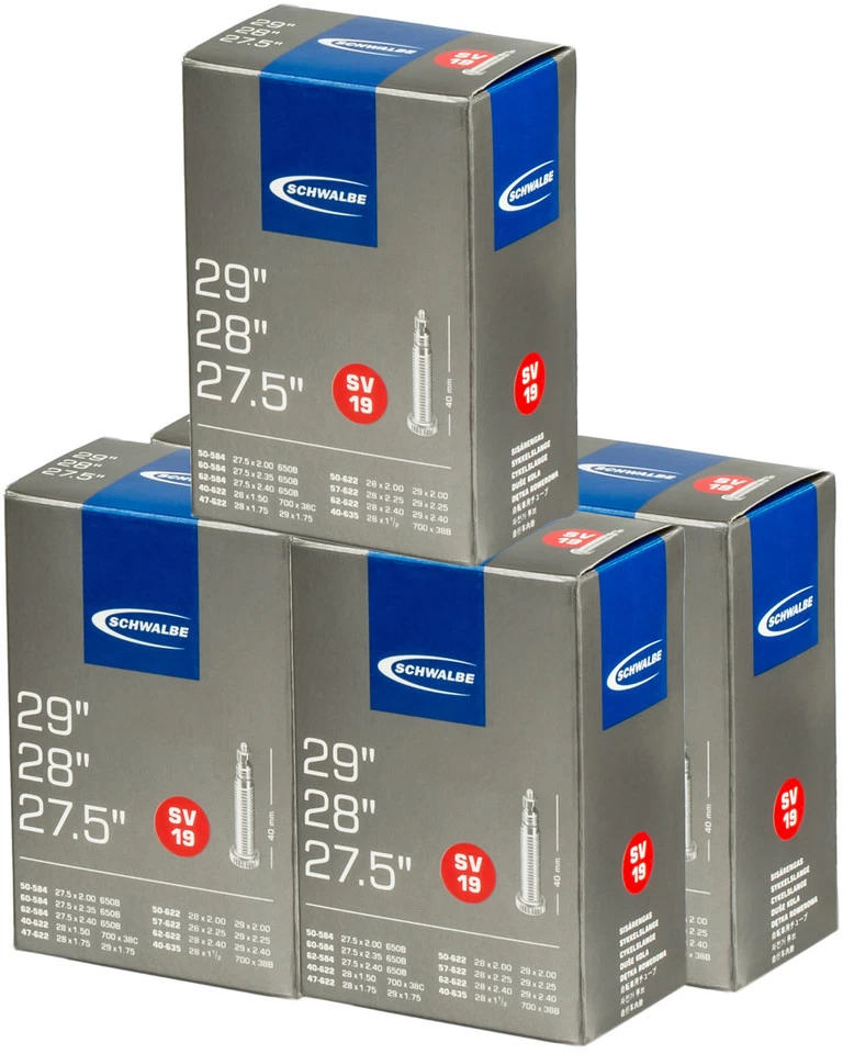 Schwalbe Chambre à Air 19 Pour 27,5" / 28" /29" - 5 Pièces 3 Schwalbe Chambre à Air 19 Pour 27,5" / 28" /29" - 5 Pièces