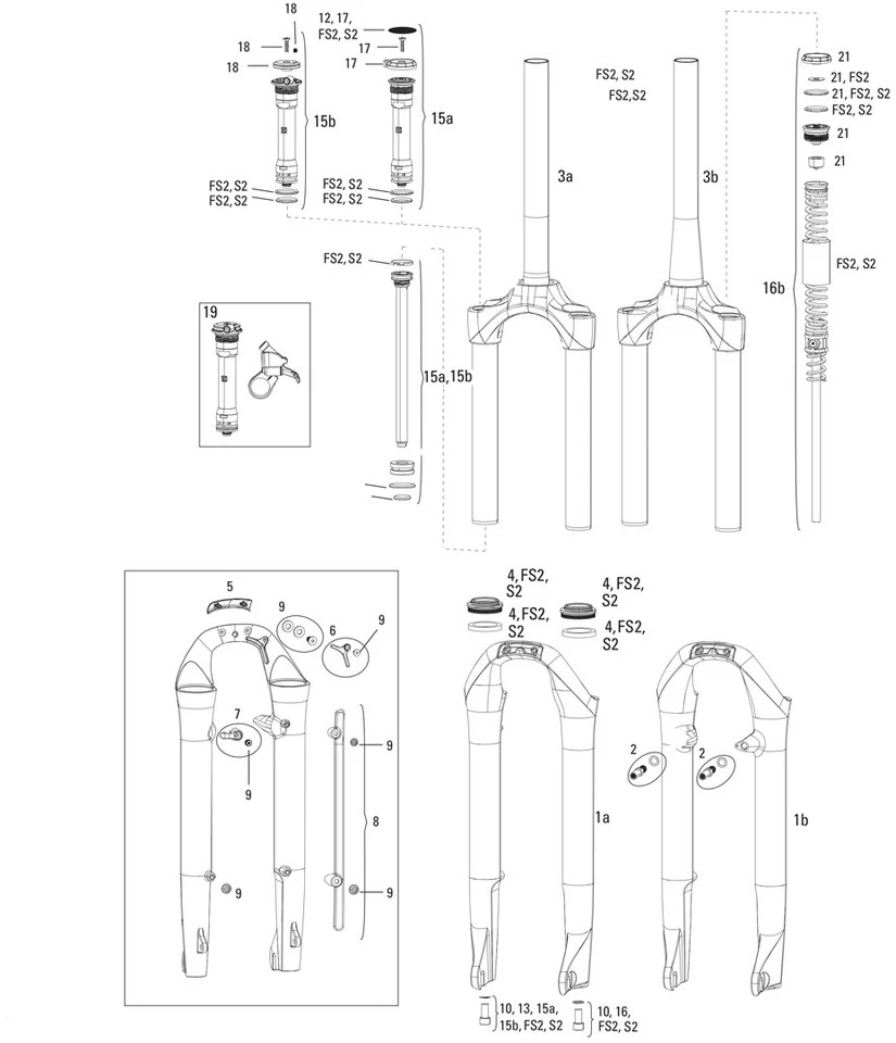 ROCKSHOX Pièces Détachées Paragon Silver (A1 / 2015-2016) 3 ROCKSHOX Pièces Détachées Paragon Silver (A1 / 2015-2016)