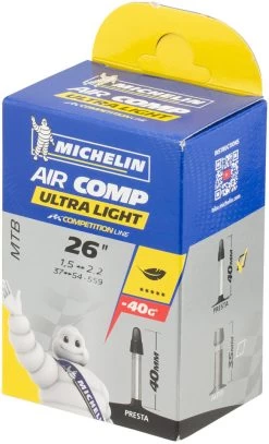 Michelin Chambre à Air C4 Aircomp Ultra-Light VTT Pour 26" 9 Michelin Chambre à Air C4 Aircomp Ultra-Light VTT Pour 26" -Fournitures Pour Vélos 347800