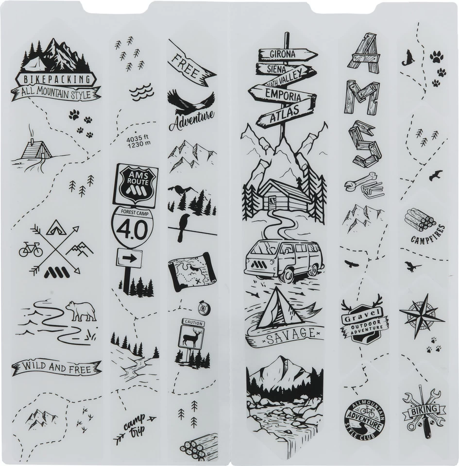 All-mountain-style Autocollants Protège-Cadre Frame Guard Gravel/Road 4 All-mountain-style Autocollants Protège-Cadre Frame Guard Gravel/Road – Image 2