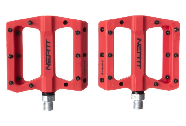 Paire De Pédales Plates Neatt Composite 8 Picots Rouge 3 Paire De Pédales Plates Neatt Composite 8 Picots Rouge