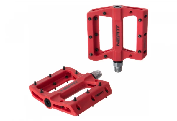 Paire De Pédales Plates Neatt Composite 8 Picots Rouge 4 Paire De Pédales Plates Neatt Composite 8 Picots Rouge – Image 2